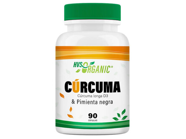 Cúrcuma en Cápsulas 100% natural con pimienta Negra. Cúrcuma longa D3. Antinflamatorio y antioxidante. Producto homeopático.